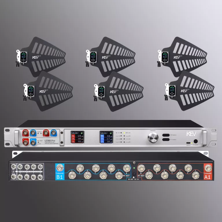 【UD88+A9000】16 Channels Distributor & 32db Gain Antennas SIX PCS