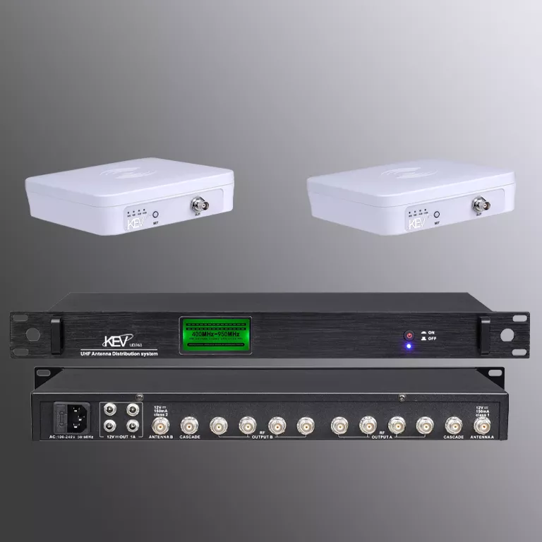 【UD760+A3000】10 Channels Distributor & 24db Gain Antennas